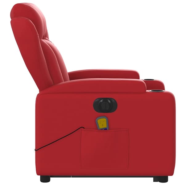 vidaXL elektrisk lænestol med massage, rød