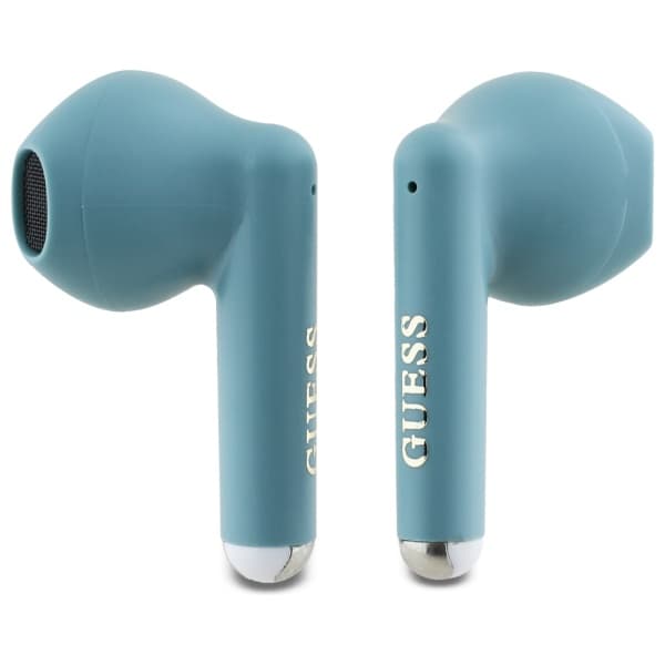 Guess Printed Classic Logo TWS Bluetooth-hovedtelefoner + Dockingstation, Turkis