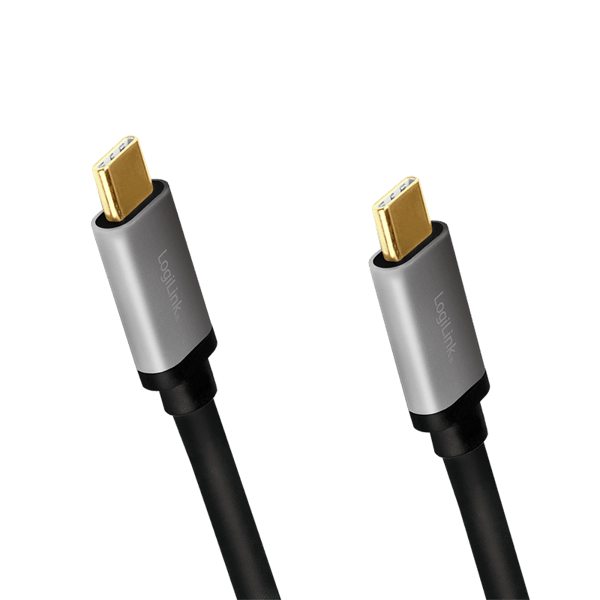 USB-C til USB-C kabel 1,5 m LogiLink - PD3 100W, E-mærket, 480 Mbit/s, Sort