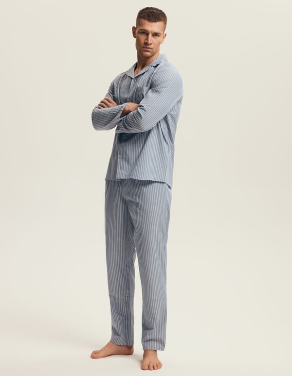 Mic Henderson herrpyjamas | Blå L