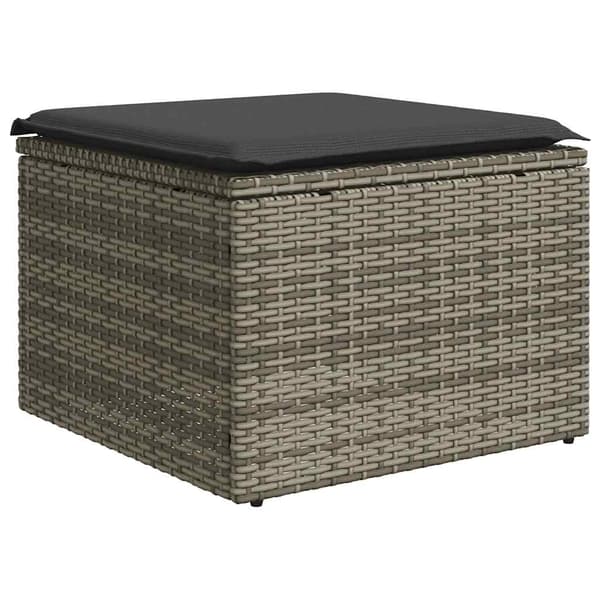 vidaXL 2-delt sofasæt med hynder, grå, polyrattan og akacie