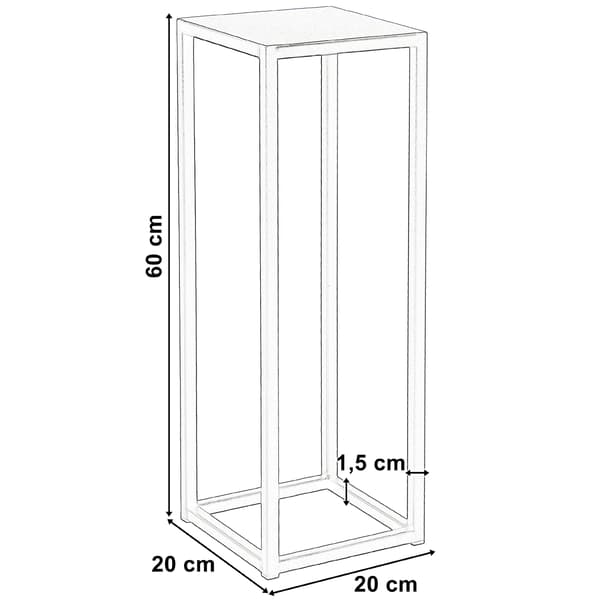 Piatto loft blomställning 60 cm svart