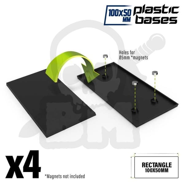 GSTU503333 Rektangulær plastbase 100x50mm
