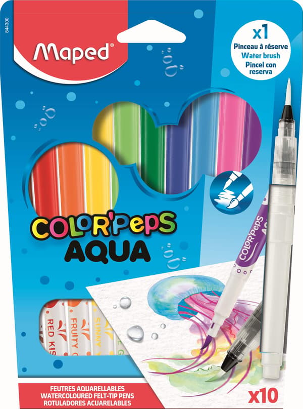 Colorpeps Aqua tuscher. 10 farver