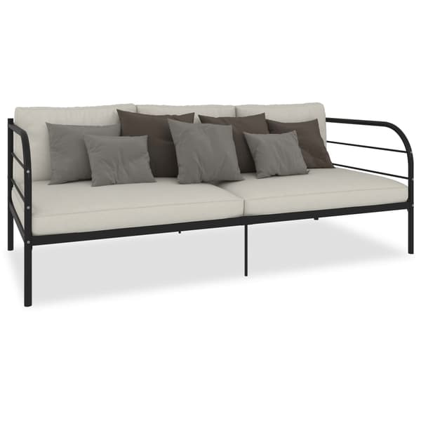 vidaXL dagsengsstel sort metal 90 x 200 cm
