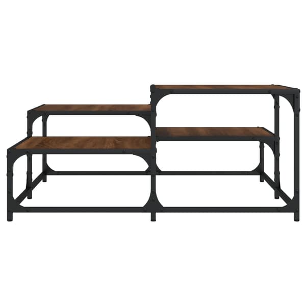 vidaXL sofabord brunt egetræ 87,5x87,5x40 cm