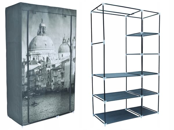 Tekstilgarderobe med Venedig-print