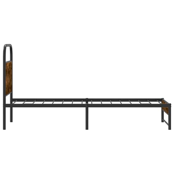 vidaXL Seng uden madras, 80x200 cm, røget eg
