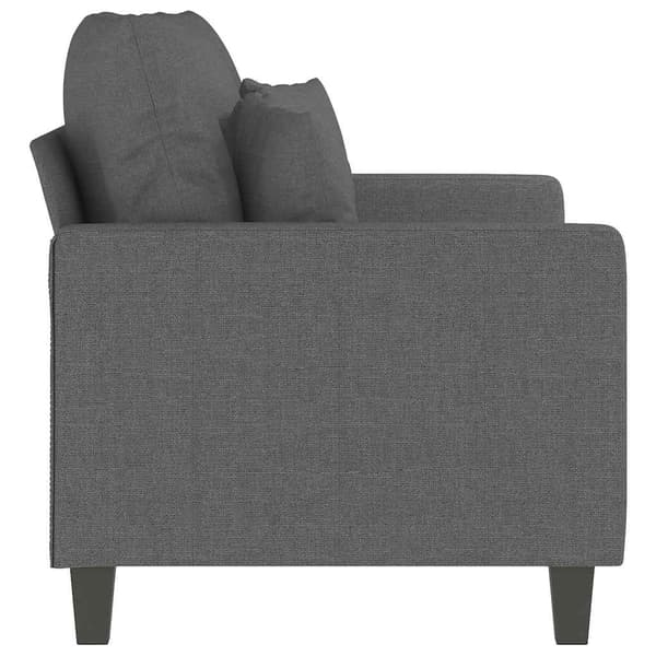 vidaXL 2-sitssoffa mörkgrå 120 cm tygklädsel