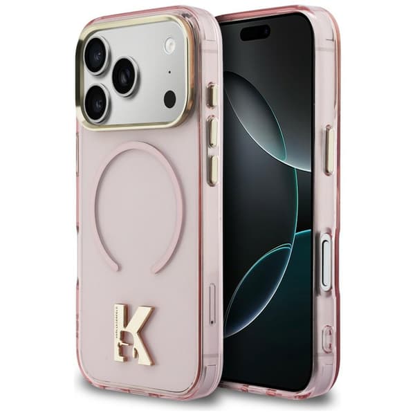 Karl Lagerfeld IML K Head Logo MagSafe-etui til iPhone 17 Pro Max Lyserød