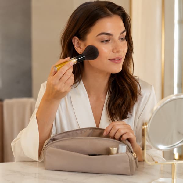 Makeupbørste til blush, bronzer, løs pudder og mineralfoundation