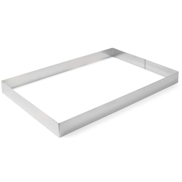 Rektangulær bagekant i rustfrit stål 385x285x50mm Hendi 512418