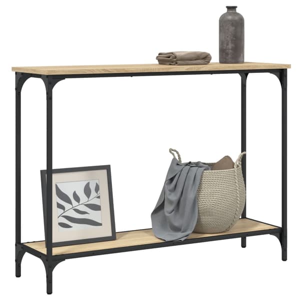 vidaXL Konsolbord, Sonoma Ek, 101x30,5x75 cm