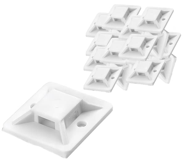 Buntbandshållare för tejp 30x30 mm Vit 10 st.