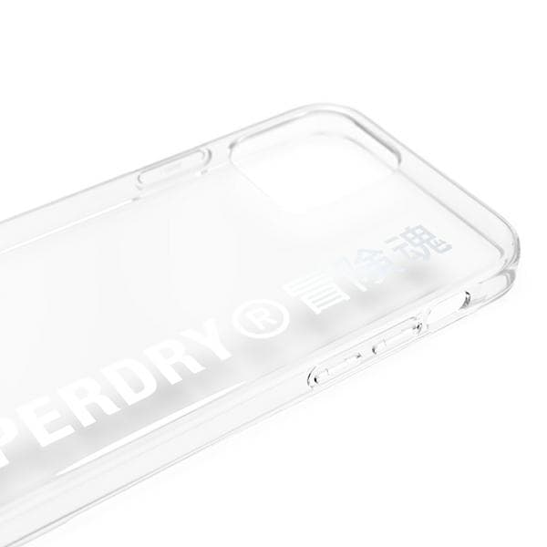 SuperDry Snap -suojakuori iPhone 12/12 Prolle, hopea
