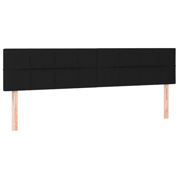 vidaXL sengegavle, 2 stk., sort, 80x5x78/88 cm, stof