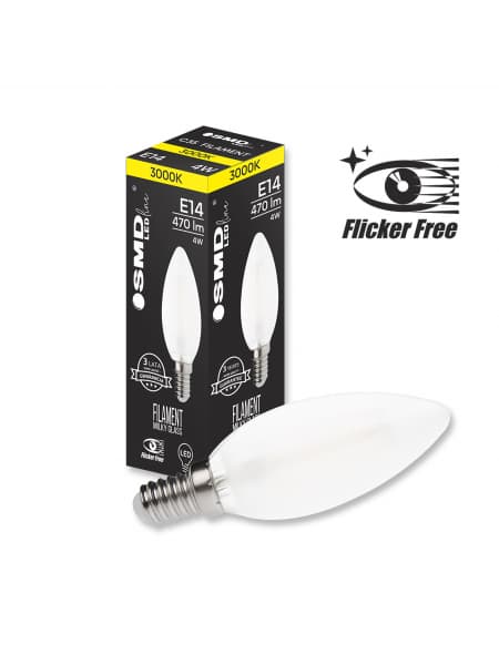 LED-lamppu E14 ZAR4618SLL 4W, 3000K, välkkymätön