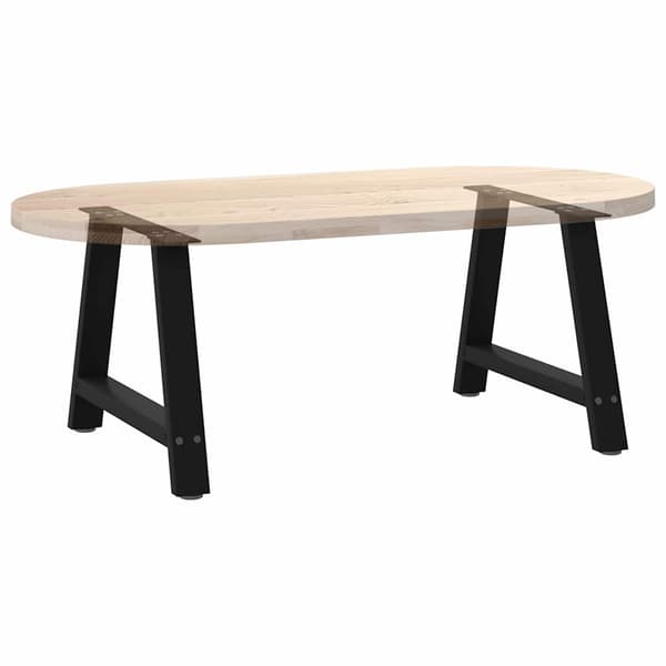 vidaXL sofabordsben, 2 stk., sort, 70x(42-43) cm, stål