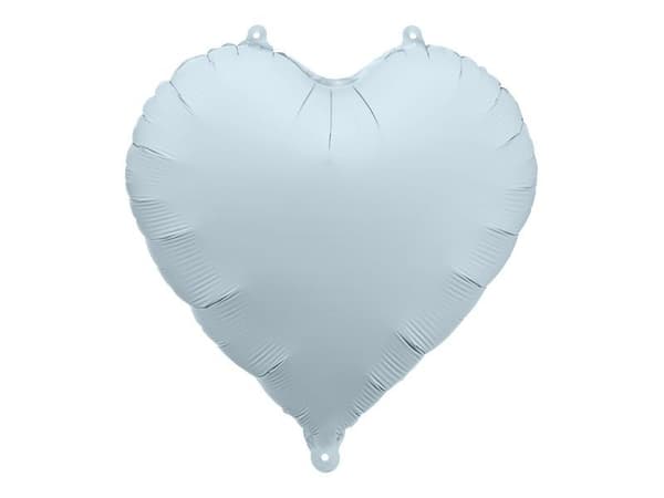 Hjertefolieballon 45 cm tåget blå