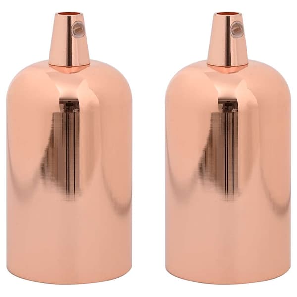 vidaXL lampeholdere 2 stk. rosaguld E27