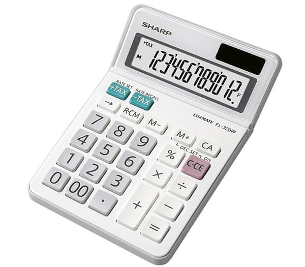 SHARP STATIONÄR KALKULATOR ELSIMATE EL320WB