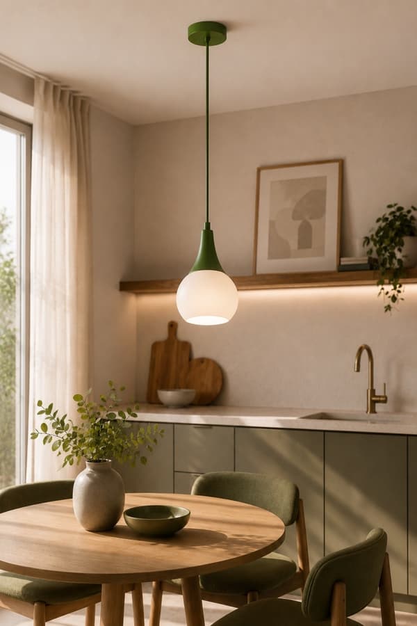 Hængelampe 1xE27 Lacrima Khaki