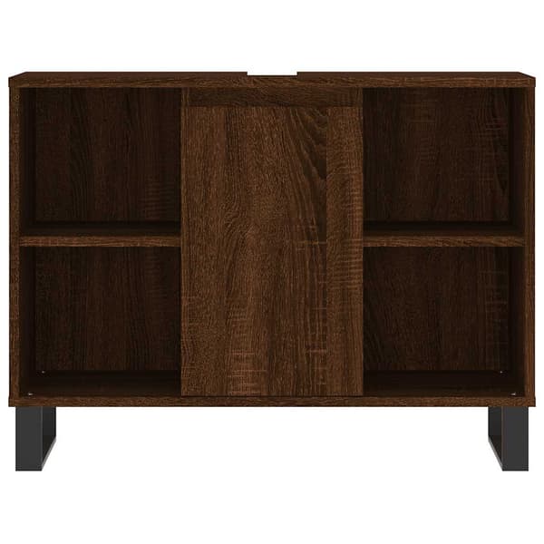 vidaXL badeværelsesskab brunt egetræ 80x33x60 cm