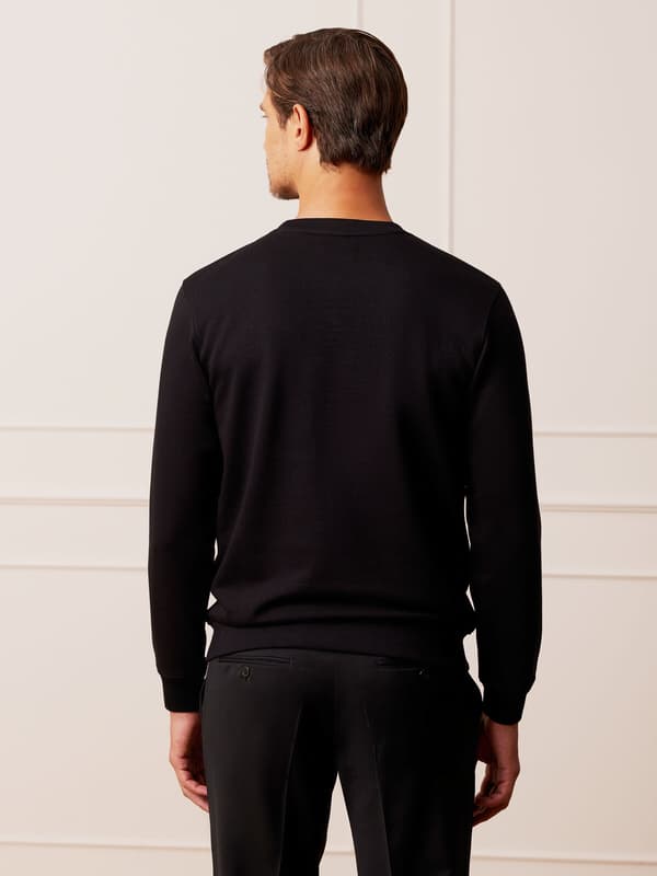 SORT MÆLKESWEATSHIRT M