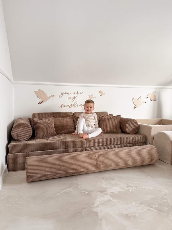 Mellem rulle til Toffee Corduroy Sofa