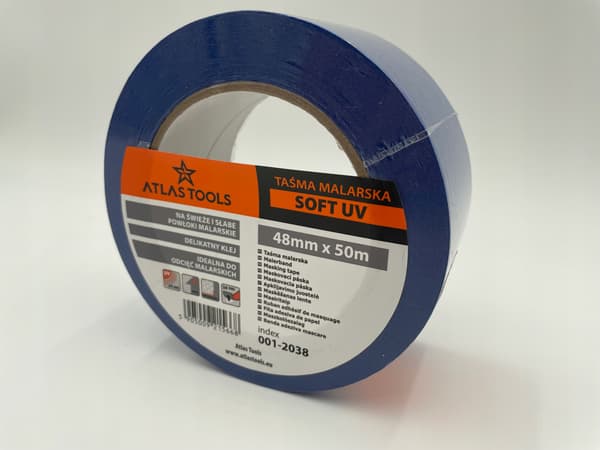 ATLAS TOOLS PRO BLÅ BLØD MALETAPE UV 14 dage 48mm/50m