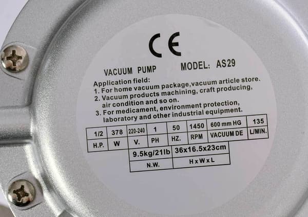 LUFTVAKUUMMEMBRANPUMP FÖR VERKSTAD