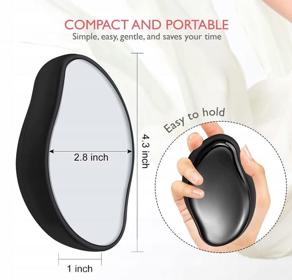 Crystal Epilator Eraser til smertefri hårfjerning Eco Epilator Sort