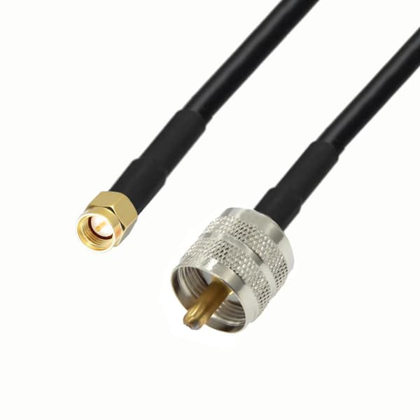 Antennkabel SMA-hane / UHF-hane RF5 2m