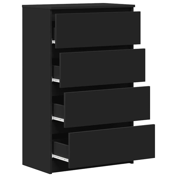 vidaXL kommode, sort, 60x35x98,5 cm, træbaseret materiale