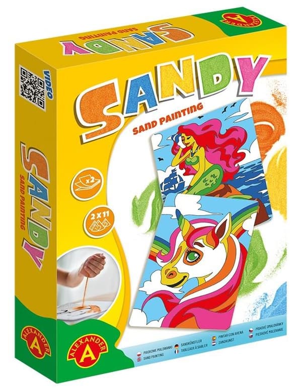 Sandy Sand Målarbilder Sjöjungfru, Enhörning ALEX