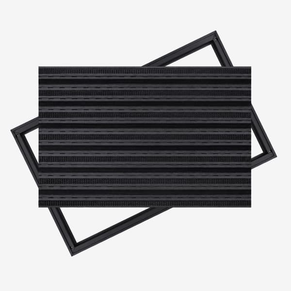 POLENTEX SVART DÖRRMAKER Combi Junior 12 BORSTE-GUMMIKARM 60x40