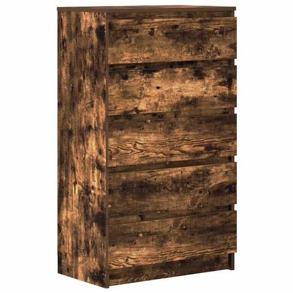 vidaXL kommode, røget eg, 60x36x103 cm, træbaseret materiale