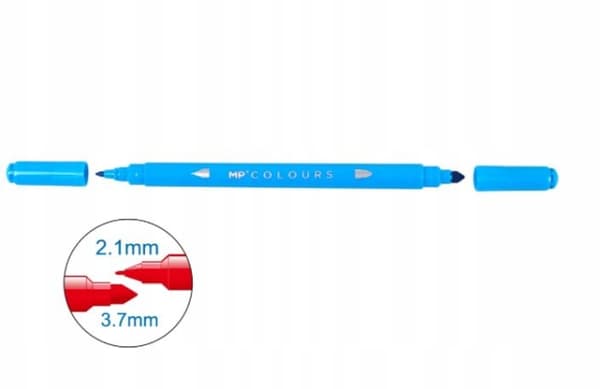 Kaksipuoliset tussit MP 12 väriä setti PP861