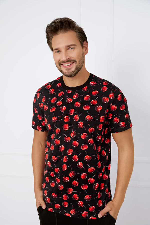 Herrpyjamas med kort ärm, korta byxor Cherry L