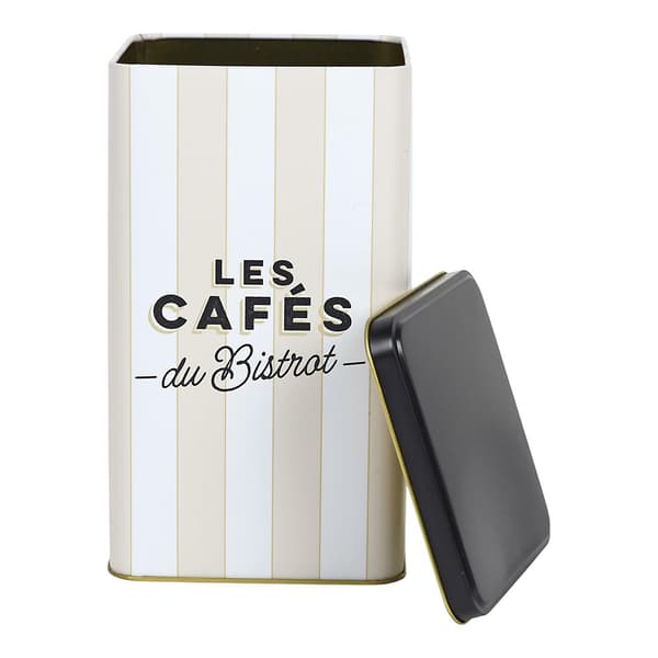 Bistrot kaffeburk beige ränder
