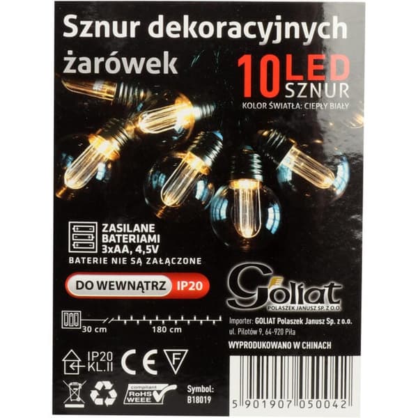 10 LED-dekorationsljusslingor