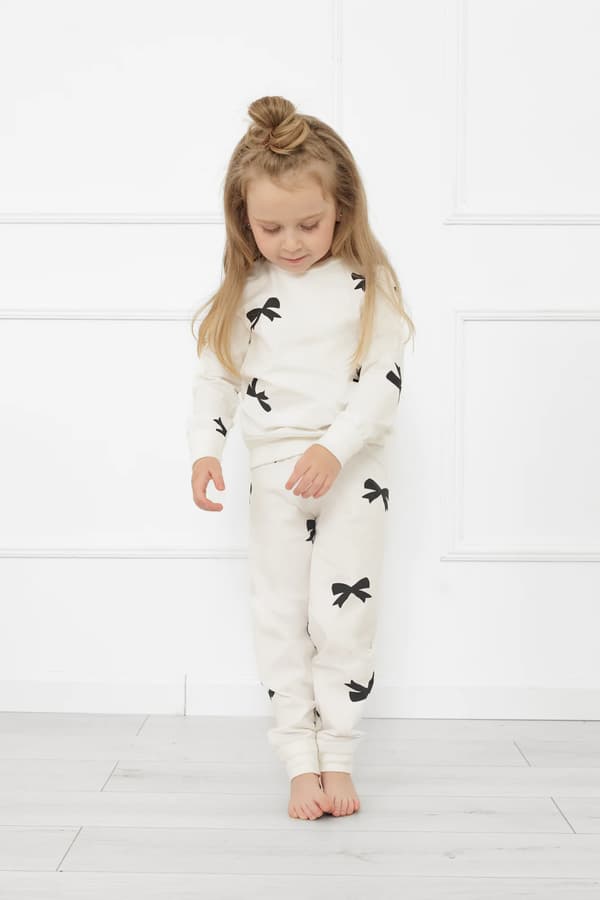 Flickpyjamas, långärmad, långbyxor, Figaro, 2 år