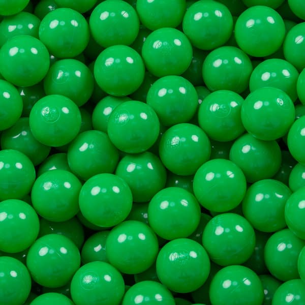 KiddyMoon plastbollar 7 cm gröna 100 leksaksbollar set