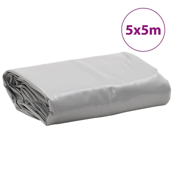 vidaXL Pressu, harmaa, 5x5 m, 600 g/m²