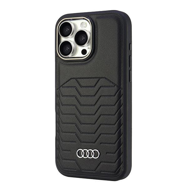 Audi MagSafe-etui i kunstlæder til iPhone 16 Pro Max, sort