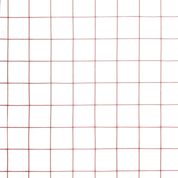 vidaXL Teräs- ja PVC-aitaverkko 25x1 m Punainen