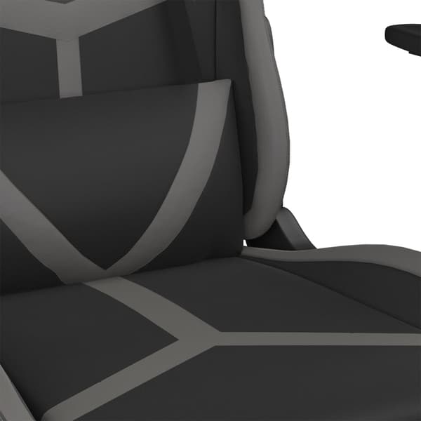vidaXL gamingstol, sort og grå, kunstlæder