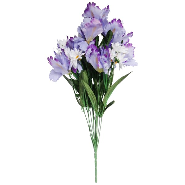 Bukett med 14 grenar med iris och prästkragar 50 cm
