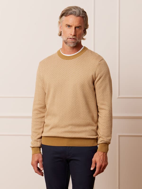 BEIGE KIRKBECK TRØJE M