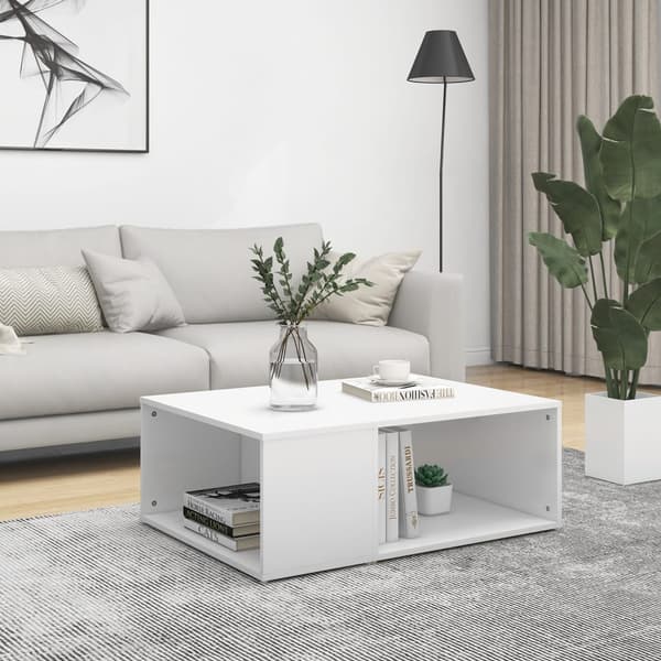 vidaXL Soffbord, Vitt, 90x67x33 cm, Träbaserat Material